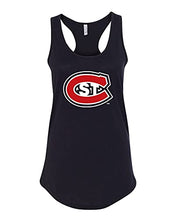 Load image into Gallery viewer, St Cloud State Full Color C Ladies Tank Top - Black
