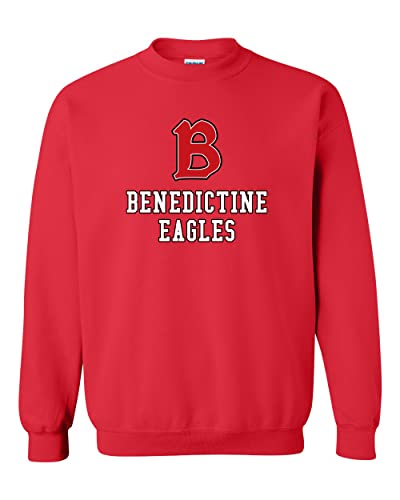 Benedictine University B Crewneck Sweatshirt - Red