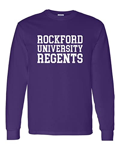 Rockford University Regents Block Long Sleeve Shirt - Purple
