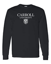 Load image into Gallery viewer, Carroll University Stacked Long Sleeve T-Shirt - Black
