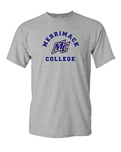 Merrimack College Mascot Logo T-Shirt - Sport Grey