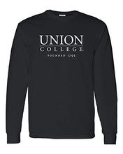 Load image into Gallery viewer, Union College Founded 1795 Long Sleeve Shirt - Black
