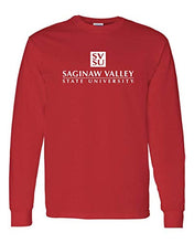 Load image into Gallery viewer, SVSU Stacked One Color Long Sleeve - Red
