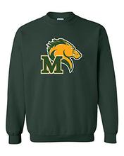 Load image into Gallery viewer, Marywood University Mascot Crewneck Sweatshirt - Forest Green
