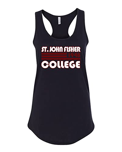 Vintage Saint John Fisher College Ladies Tank Top - Black