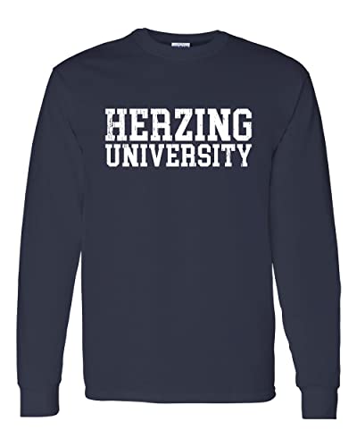 Herzing University Block Long Sleeve T-Shirt - Navy