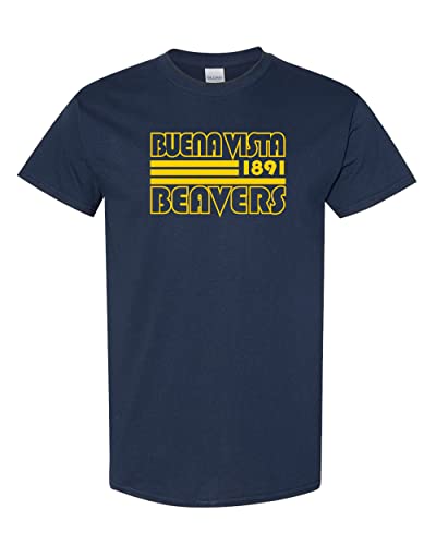 Retro Buena Vista University T-Shirt - Navy