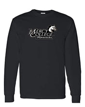 Load image into Gallery viewer, Mercy College Stacked Logo Long Sleeve Shirt - Black
