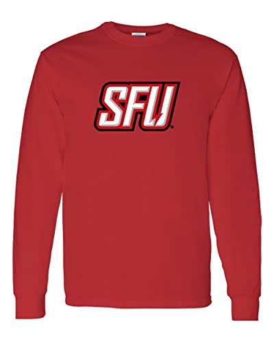 Saint Francis SFU Full Color Long Sleeve T-Shirt - Red