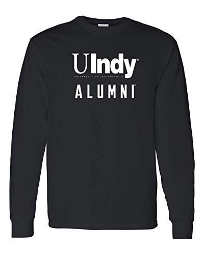 University of Indianapolis UIndy Alumni White Text Long Sleeve - Black