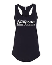 Load image into Gallery viewer, Vintage Simpson College Ladies Tank Top - Black

