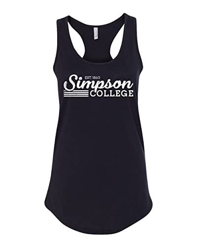 Vintage Simpson College Ladies Tank Top - Black