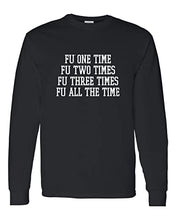 Load image into Gallery viewer, Furman University FU One Time Long Sleeve T-Shirt - Black
