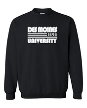 Load image into Gallery viewer, Retro Des Moines University Crewneck Sweatshirt - Black
