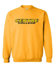 Load image into Gallery viewer, Centre College Text Stacked Crewneck Sweatshirt - Gold
