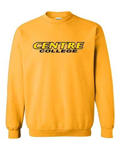 Centre College Text Stacked Crewneck Sweatshirt - Gold
