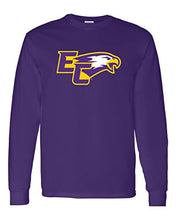 Load image into Gallery viewer, Elmira College EC Mascot Long Sleeve T-Shirt - Purple

