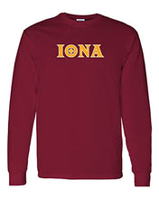 Load image into Gallery viewer, Iona University Iona Logo Long Sleeve T-Shirt - Cardinal Red
