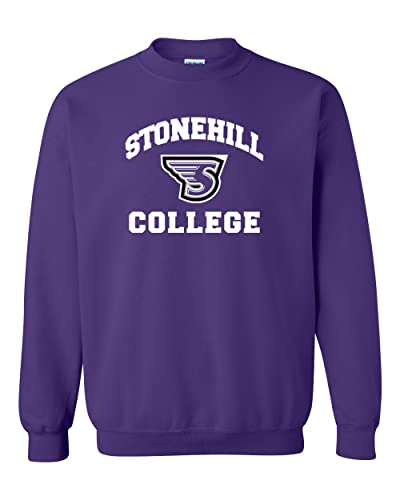 Stonehill College Athletics Logo Crewneck Sweatshirt - Purple