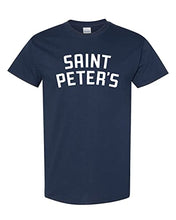 Load image into Gallery viewer, Saint Peter&#39;s University Text T-Shirt - Navy
