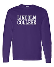 Load image into Gallery viewer, Lincoln College Long Sleeve T-Shirt - Purple
