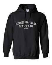 Load image into Gallery viewer, Minnesota State Mankato Est 1868 Hooded Sweatshirt - Black
