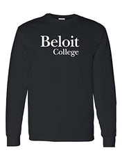 Load image into Gallery viewer, Beloit College 1 Color Long Sleeve Shirt - Black
