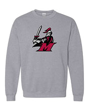 Load image into Gallery viewer, Manhattanville College Full Color Mascot Crewneck Sweatshirt - Sport Grey
