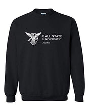 Load image into Gallery viewer, Ball State University Alumni One Color Crewneck Sweatshirt - Black
