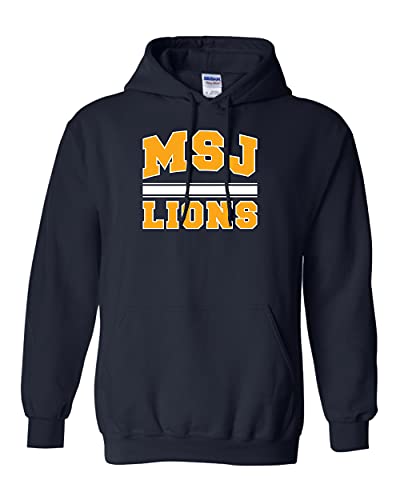 Mount St Joseph MSJ Lions Two Color Hooded Sweatshirt - Navy