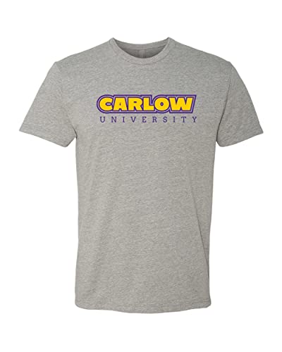 Carlow University Block Letters Exclusive Soft Shirt - Dark Heather Gray