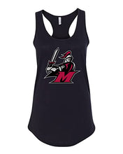 Load image into Gallery viewer, Manhattanville College Full Color Mascot Ladies Tank Top - Black
