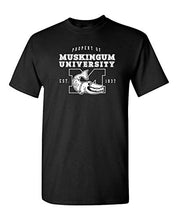 Load image into Gallery viewer, Property of Muskingum University T-Shirt - Black
