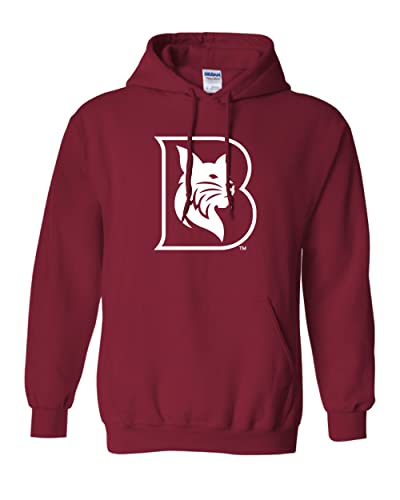 Bates College Bobcat B Hooded Sweatshirt - Cardinal Red