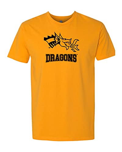 Drexel University Dragon Head Dragons T-Shirt - Gold