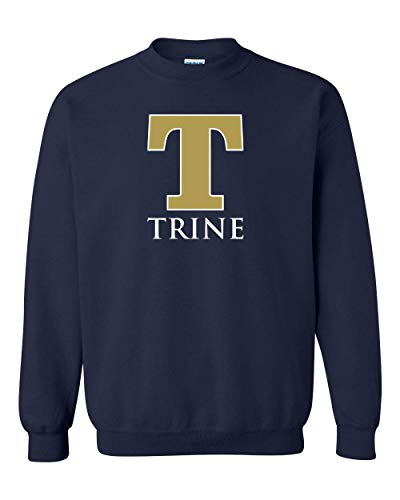 Trine University 2 Color T Crewneck Sweatshirt - Navy