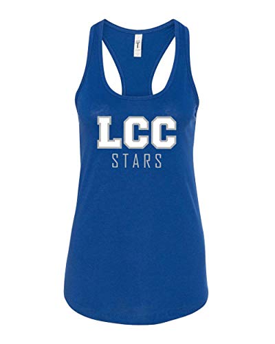 LCC Stars Block Text Two Color Tank Top - Royal