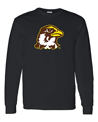 Quincy University Full Color Logo Long Sleeve T-Shirt - Black