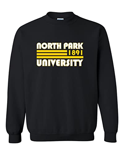 Retro North Park University Crewneck Sweatshirt - Black