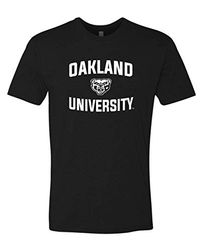 Oakland University Stacked One Color Exclusive Soft Shirt - Black