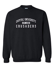 Load image into Gallery viewer, Capital University Vintage Crewneck Sweatshirt - Black
