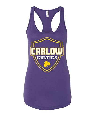 Carlow University Celtics Logo Ladies Tank Top - Purple Rush