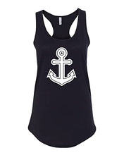 Load image into Gallery viewer, Mercyhurst University Anchor Ladies Racer Tank Top - Black
