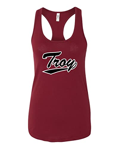 Troy University Scipt Ladies Tank Top - Cardinal