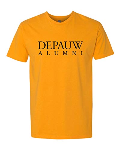 DePauw Alumni Black Text Exclusive Soft Shirt - Gold