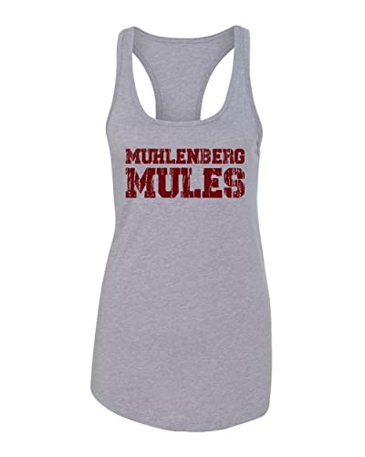 Muhlenberg Mules Ladies Tank Top - Heather Grey