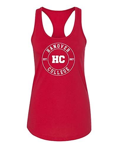 Hanover College Circle One Color Ladies Tank Top - Red