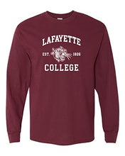 Load image into Gallery viewer, Lafayette College Est 1826 Long Sleeve T-Shirt - Maroon
