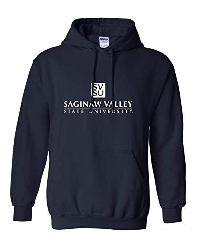 SVSU Stacked One Color Hooded Sweatshirt - Navy