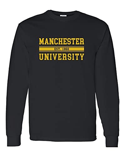 Manchester University EST One Color Long Sleeve Shirt - Black